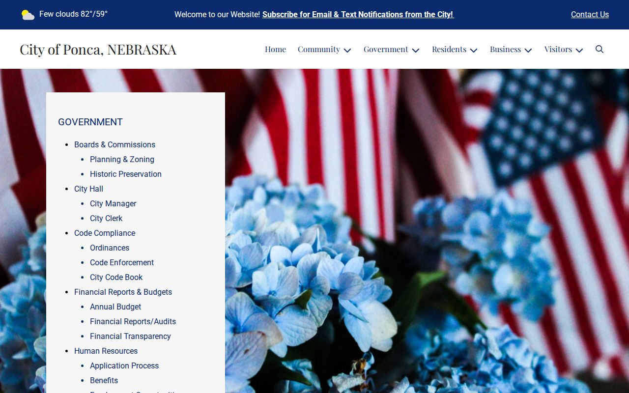 Ponca public-information request page for Dixon County police records